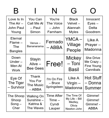 Lorikeet's Christmas Party Bingo Card