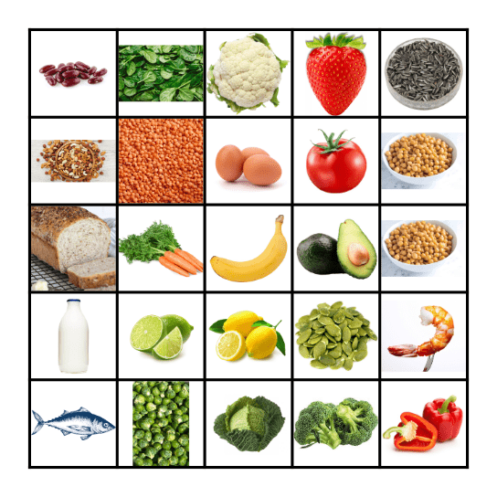 Immune Boosting Foods! Bingo Card