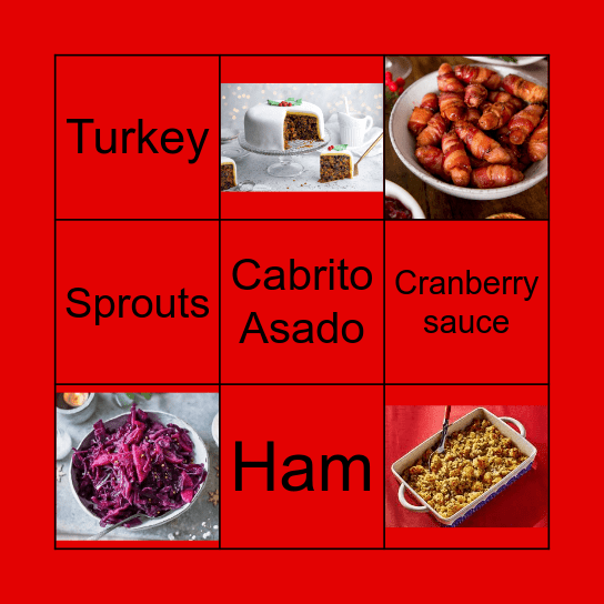 CHRISTMAS FOOD Bingo Card