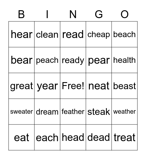ea Bingo Card