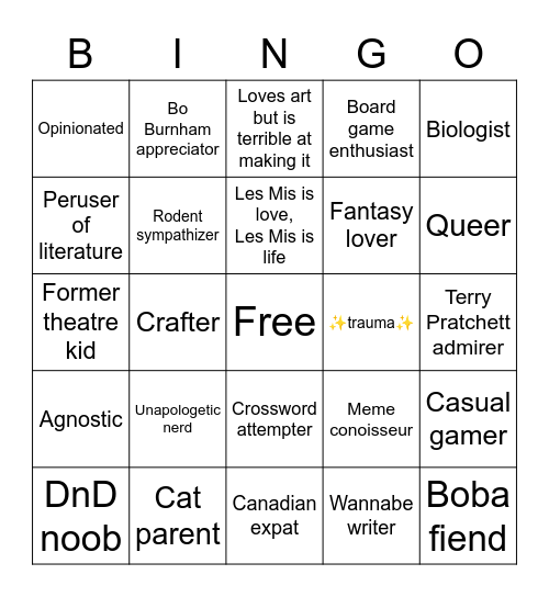 masterofyourhouse Bingo Card