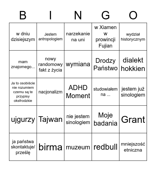 投币口bingo Card