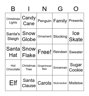 Holiday BINGO! Bingo Card