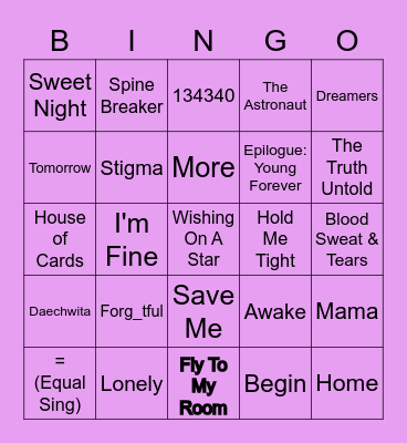 @Yesi_jjk Bingo Card