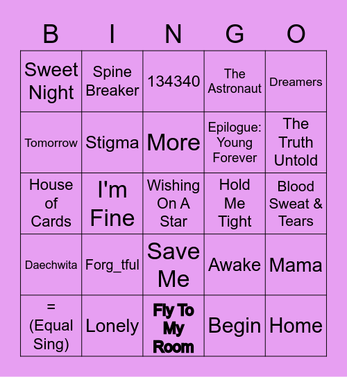 @Yesi_jjk Bingo Card