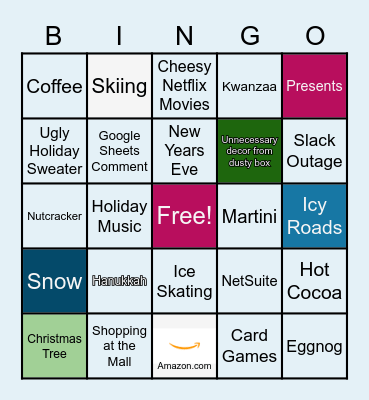 Remote Work Team-building Bingo Card