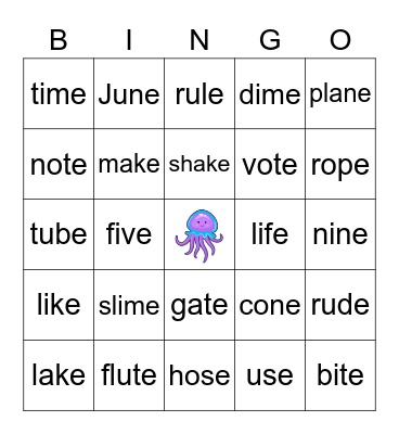 Easter Sight Words Bingo Card