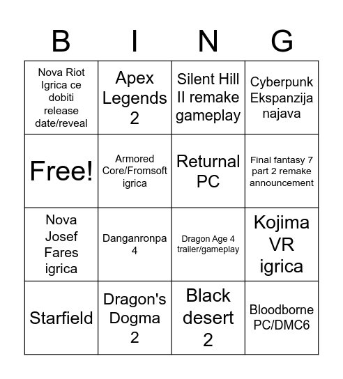 ctepa Bingo Card