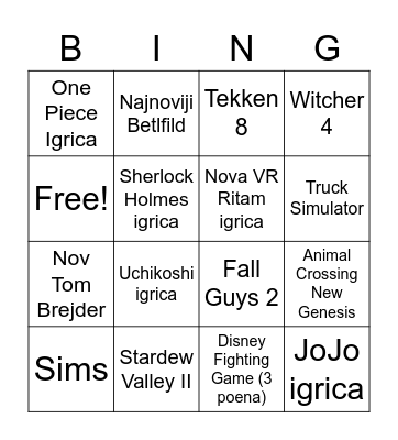 copa Bingo Card