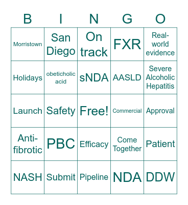 Intercept 2022 Bingo Card