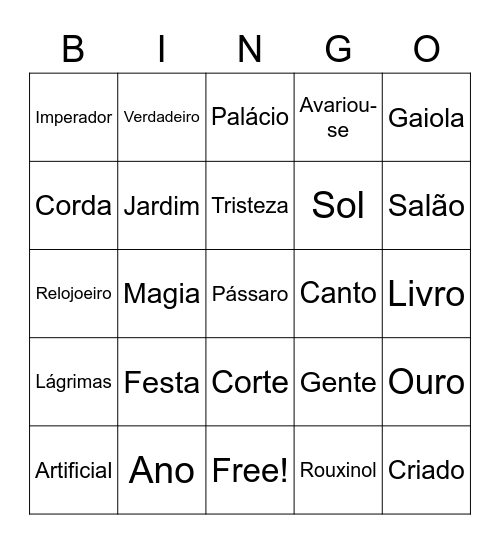 Bingo da Leitura Bingo Card