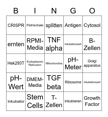 BTA Gewinnspiel Bingo Card