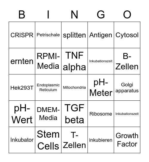 BTA Gewinnspiel Bingo Card