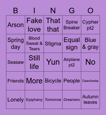 @2014_Anushka Bingo Card