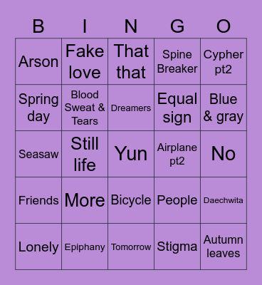 @2014_Anushka Bingo Card