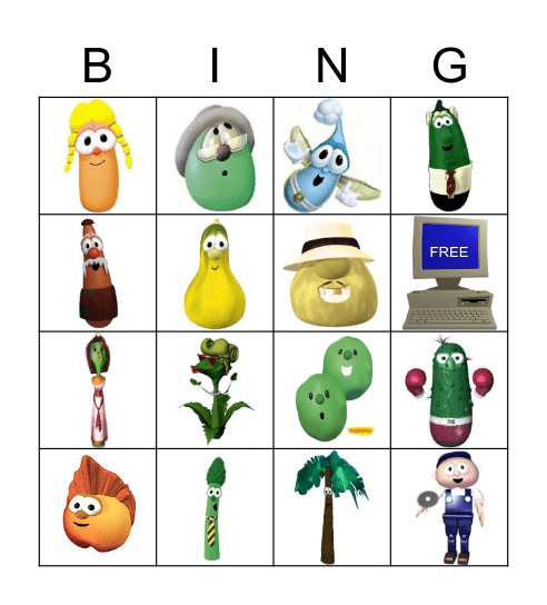 VeggieTales Bingo Card