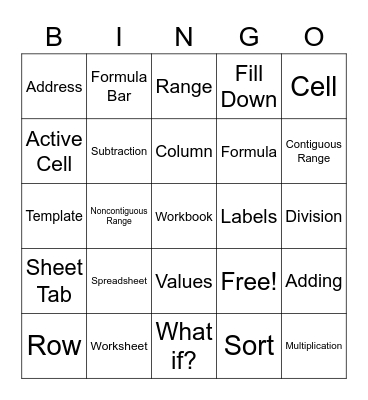 Staff Bingo Card