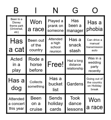 Say what???? Bingo Card