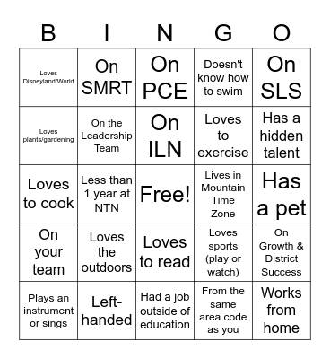 All Hands 2022 Mingle Bingo Card