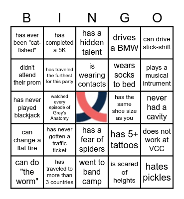 2022 VCC HOLIDAY PARTY Bingo Card