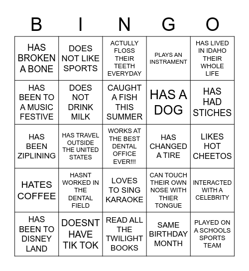 CCD BINGO Card