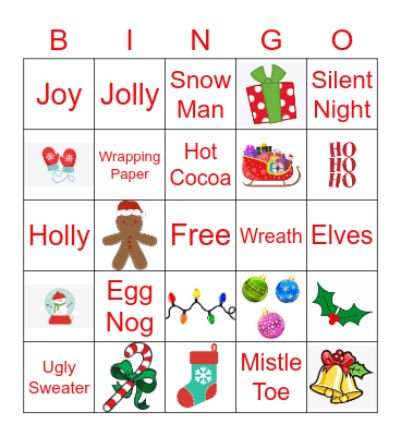 UCLA Holiday Bingo Card