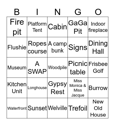 Scout Bingo Card