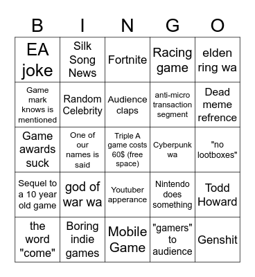 BWAIJDL7878 Bingo Card