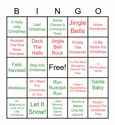 CHRISTMAS BINGO Card