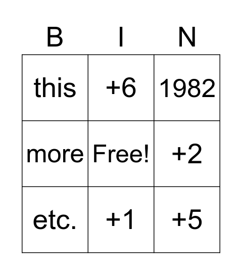 The Drug War Bingo Card