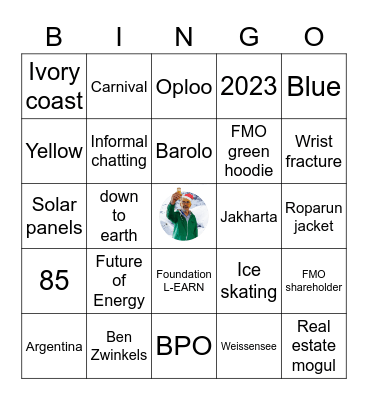 Huub's Christmas Bingo Card