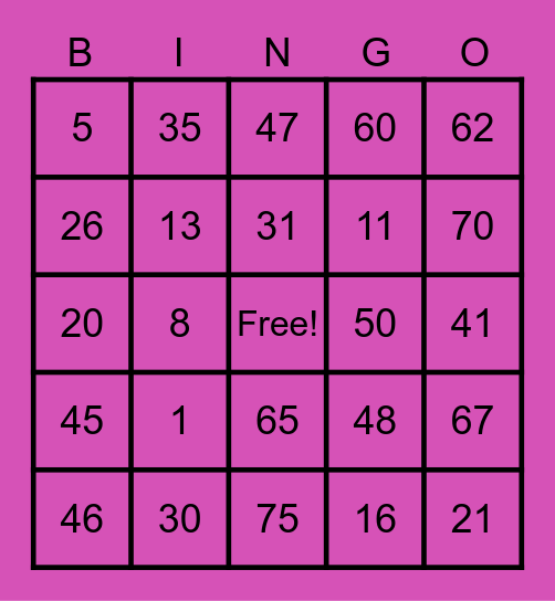 Team Ba Bingo Card