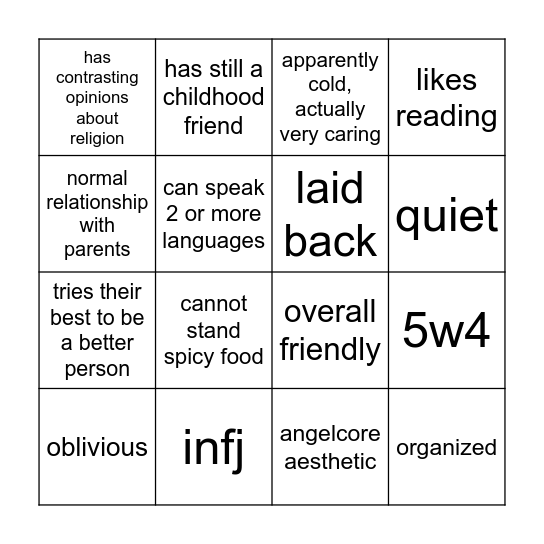 Andrei Ioveanu  Kin Bingo Card