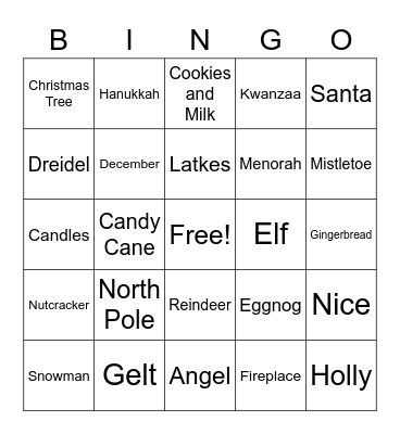 Eaton Holiday BINGO Card