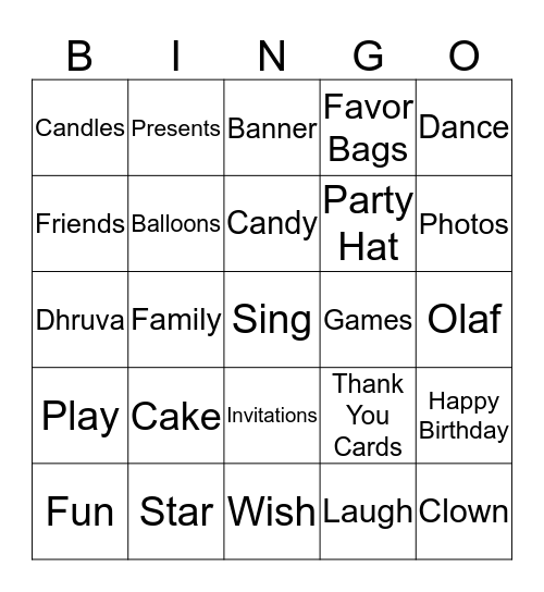Bingo Card