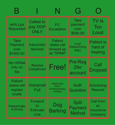 CSP Pre-Reg Bingo Card