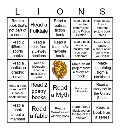 Second Grade Book Bingo Card