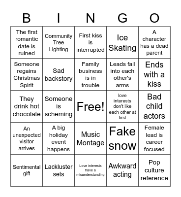 FC Hallmark Bingo Card