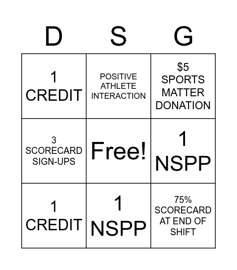 FRONT END BINGO Card