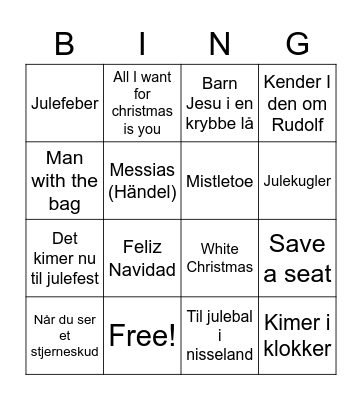 RDSK julebingo Card