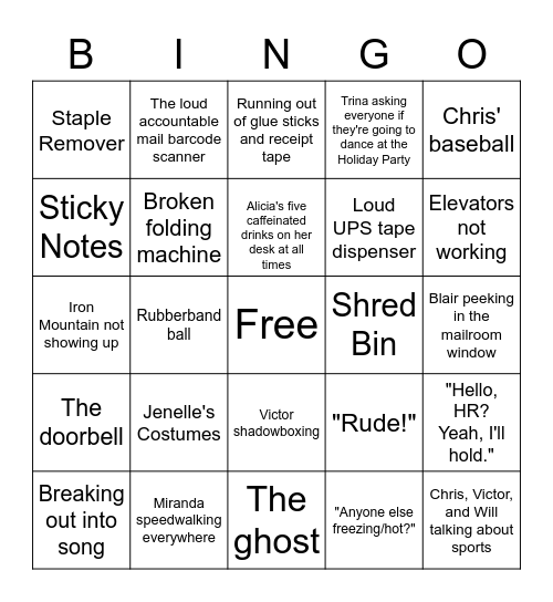 BINGO Card