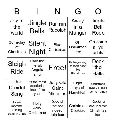 Holiday Bingo! Bingo Card