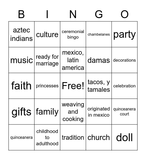 Loteria Bingo Card