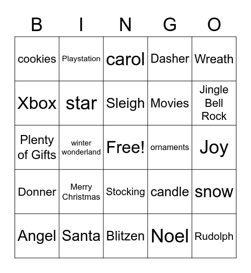 Happy Holidays.4 Bingo Card