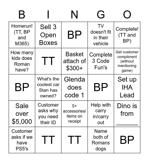 1422 Bingo Card