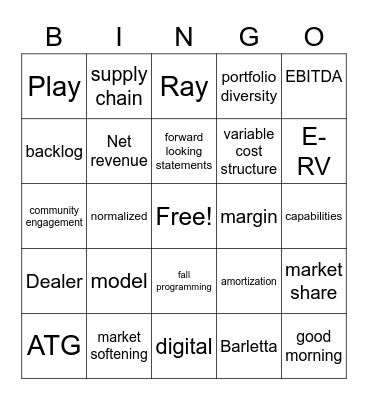FY23 ER Bingo Card
