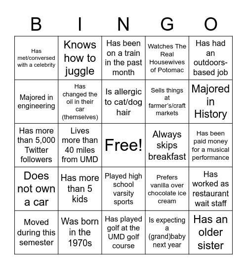 HDQM Bingo Card