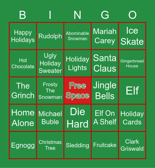 HOLIDAY BINGO Card