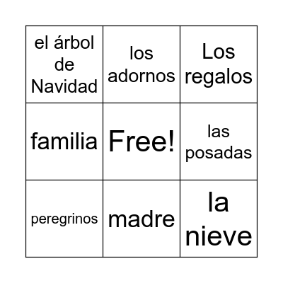 La navidad Bingo Card