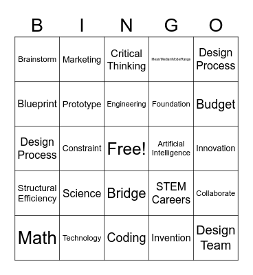 STEM Bingo Card